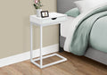 White C-shaped Metal Accent Table M323162