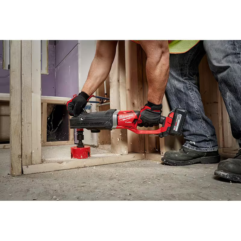 7/16 in. Cordless Right Angle Drill with Hole Saw Kit P414804