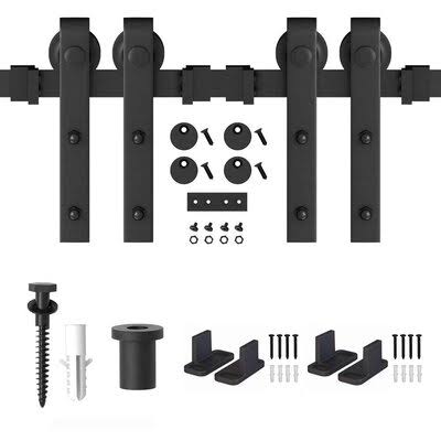 Sliding Double Barn Door Hardware Kit 120 in. E2884