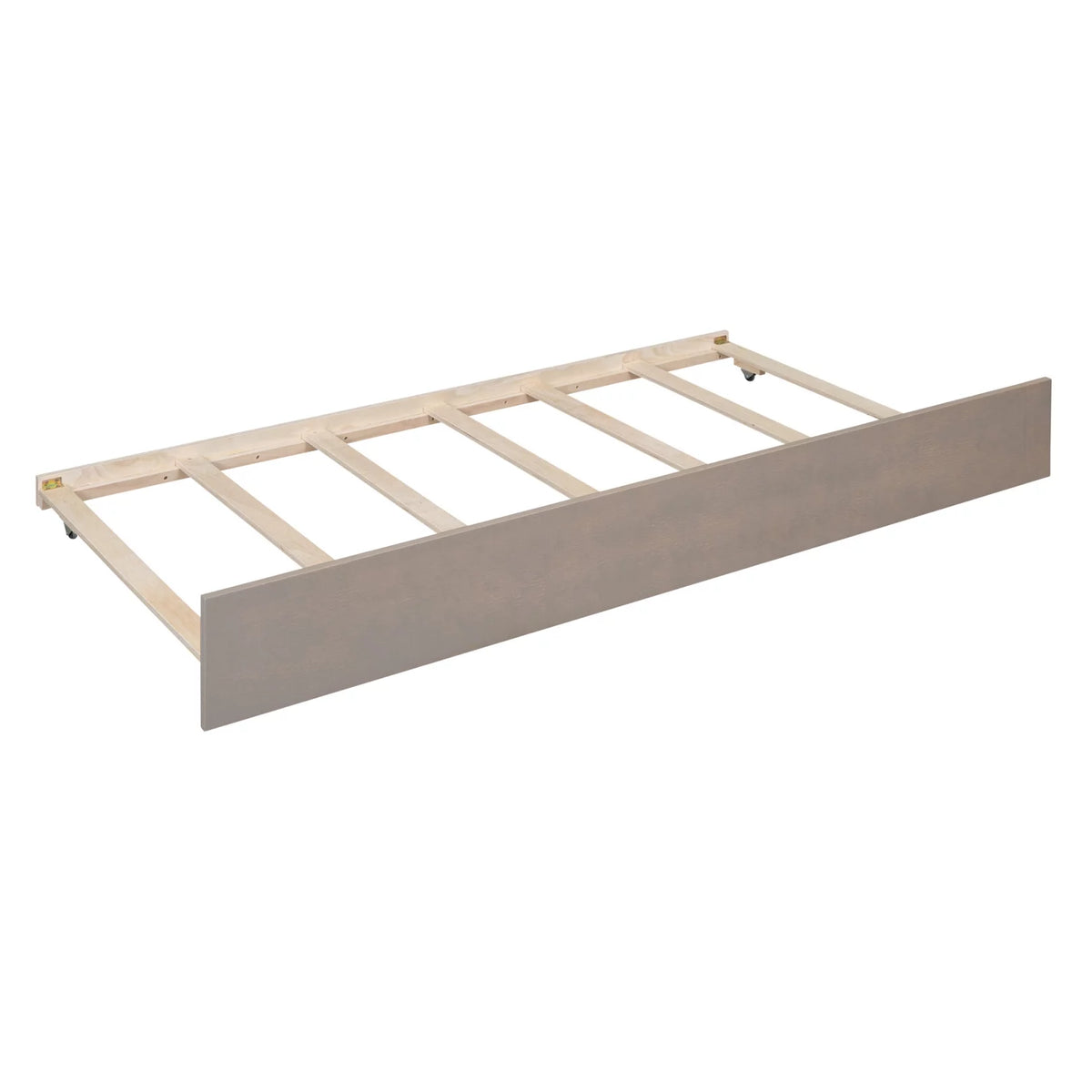 Full Size White Wood Canopy Platform Bed with Trundle Y9066