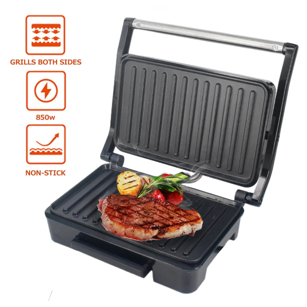 Stainless Steel 850w Bread Machine Sandwich Panini Maker K81896
