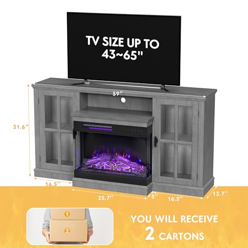 Bright White TV Stand with Storage Cabinets and Sliding Barn Doors Q36617