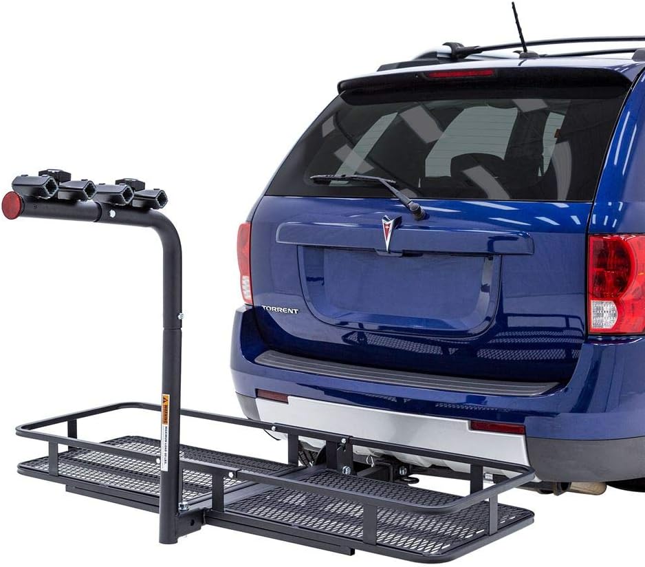 Steel Basket Cargo Carrier with Bike Rack, Fits 4 Bikes A537879