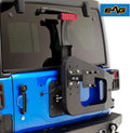 Tire Carrier on Door Hinge with Adjustable Tire Mount F5025