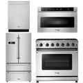 36 Gas Range, Microwave, Refrigerator, Dishwasher E66743