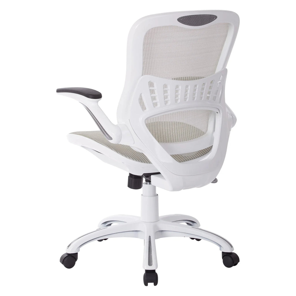 Office Chair with White Mesh Seat and Back U55048