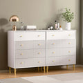 White 4 Drawer Dresser Set of 2 L316
