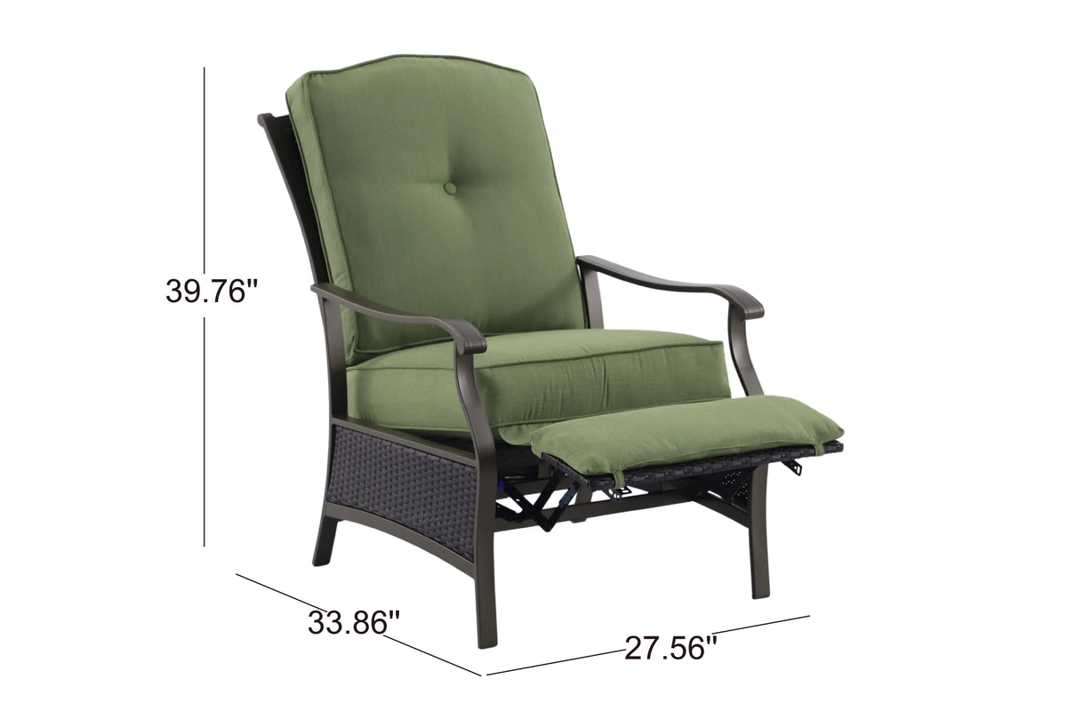 Steel Outdoor Recliner with Cushions M39520