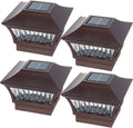 Solar Post Lights 4 Pack Bronze Aluminum C82947