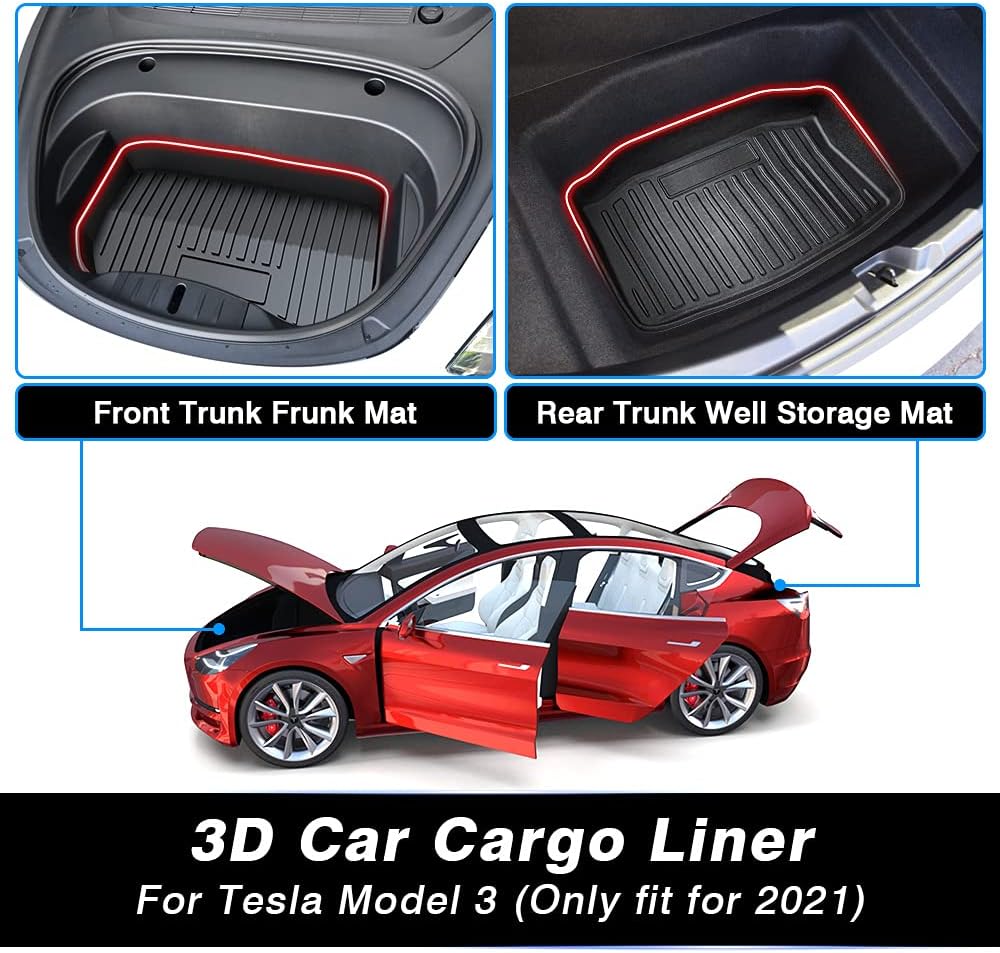 All Weather Cargo Liner Trunk Mat 2Pcs L3772