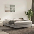 Full Size Velvet Platform Bed Frame with Wooden Slat Support D29912