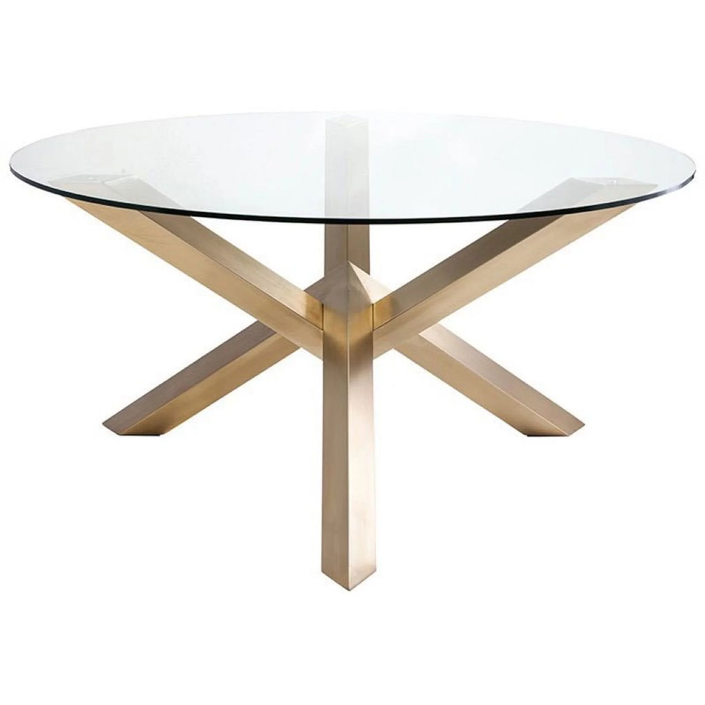 72" Round Glass Top Dining Table B91849