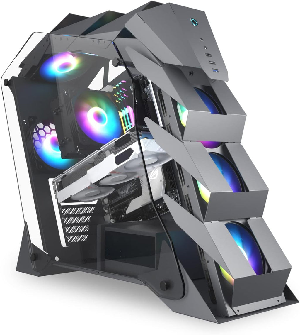 Mid-Tower ATX PC Gaming Case with Dual Tempered Glass J7488