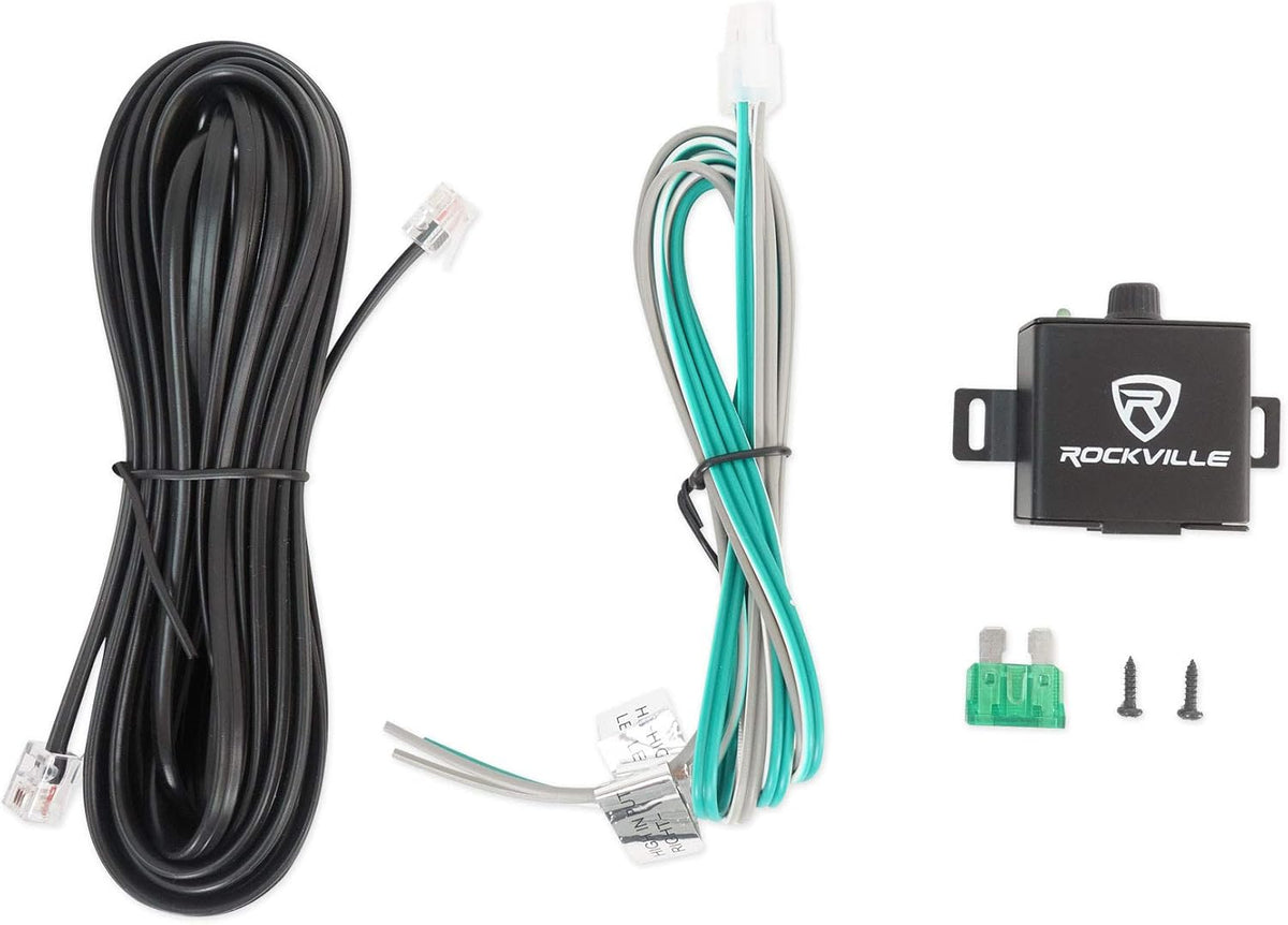 12 inch Vented Powered Car Subwoofer Enclosure 2000 Watt with 4 Gauge Amp Wiring Kit X69793