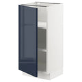 Base Cabinet with Shelves, white/black-blue, 15x15x30 T55565