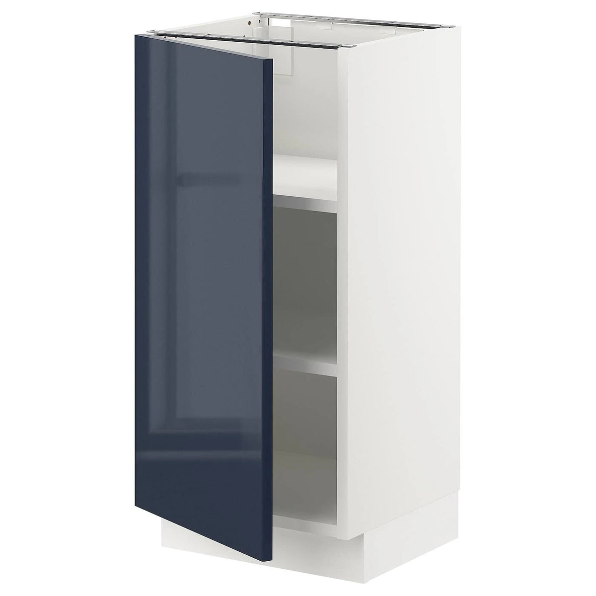 Base Cabinet with Shelves, white/black-blue, 15x15x30 T55565