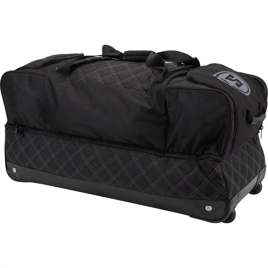 Large Multi-Compartment Nylon Travel Gear Bag with Wheels R44061