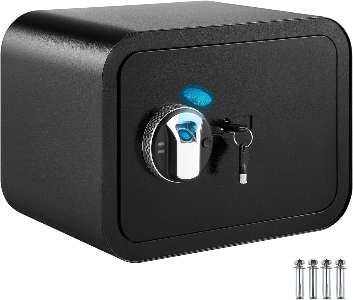 1 Cubic Foot Alloy Steel Safe with Fingerprint Lock and Key Lock C383911
