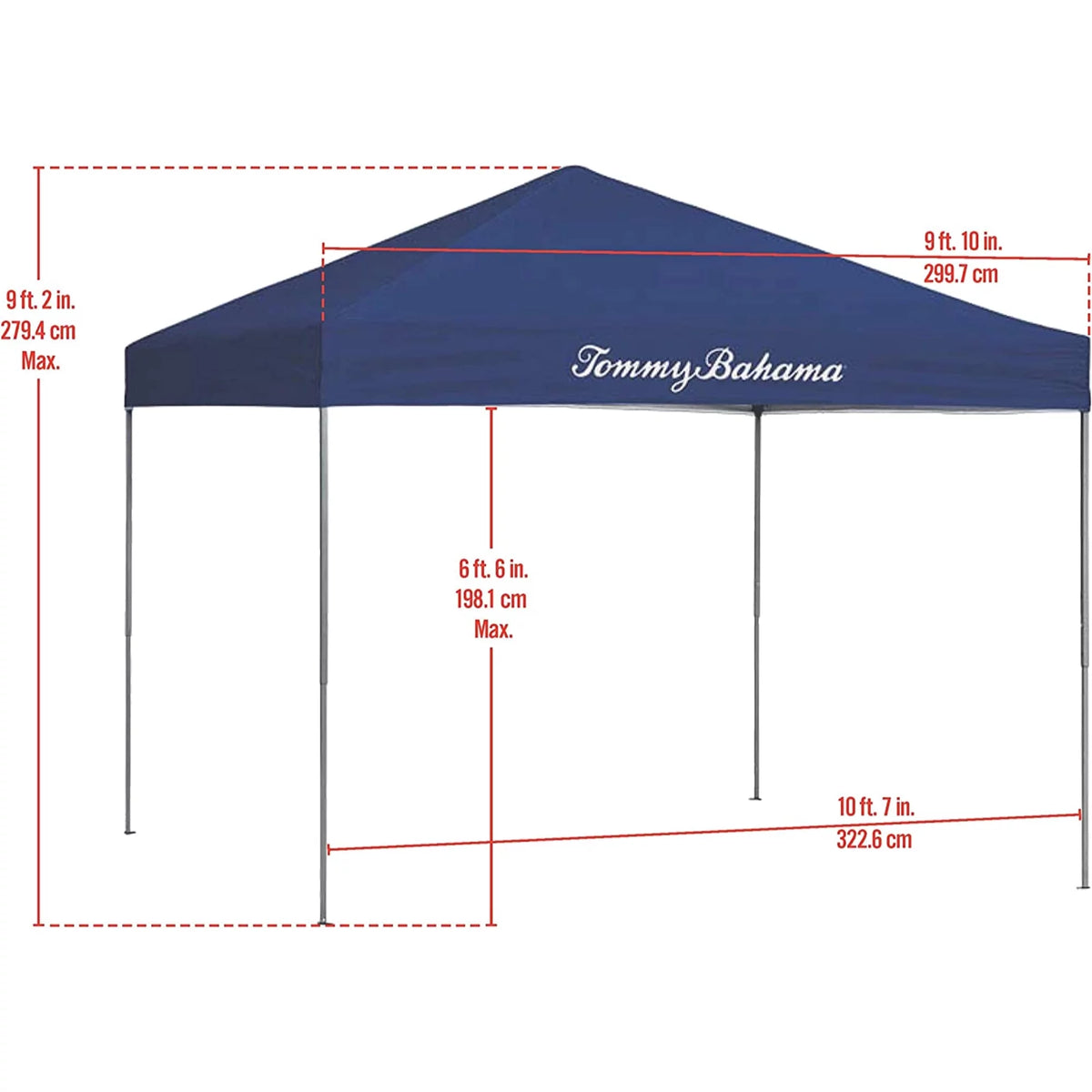 Blue 10 x 10 Feet Pop Up Canopy Tent H820