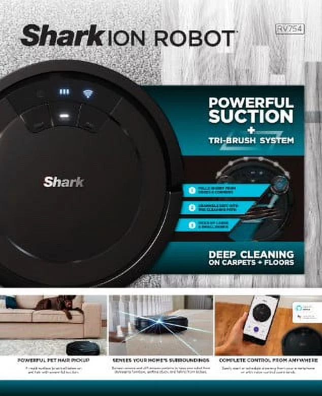Black Wi-Fi Connected Robot Vacuum I592111