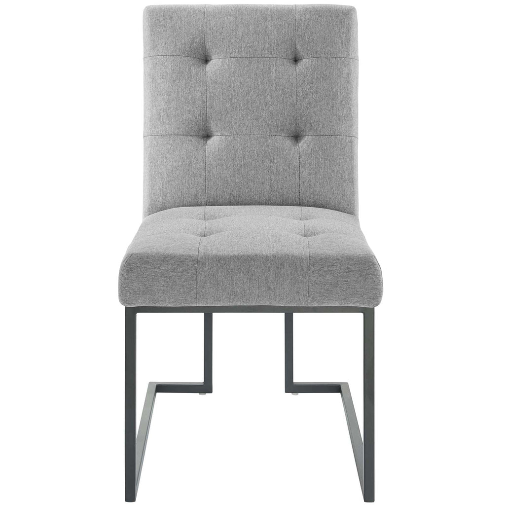 Black Grey Fabric Metal Dining Chair I50383