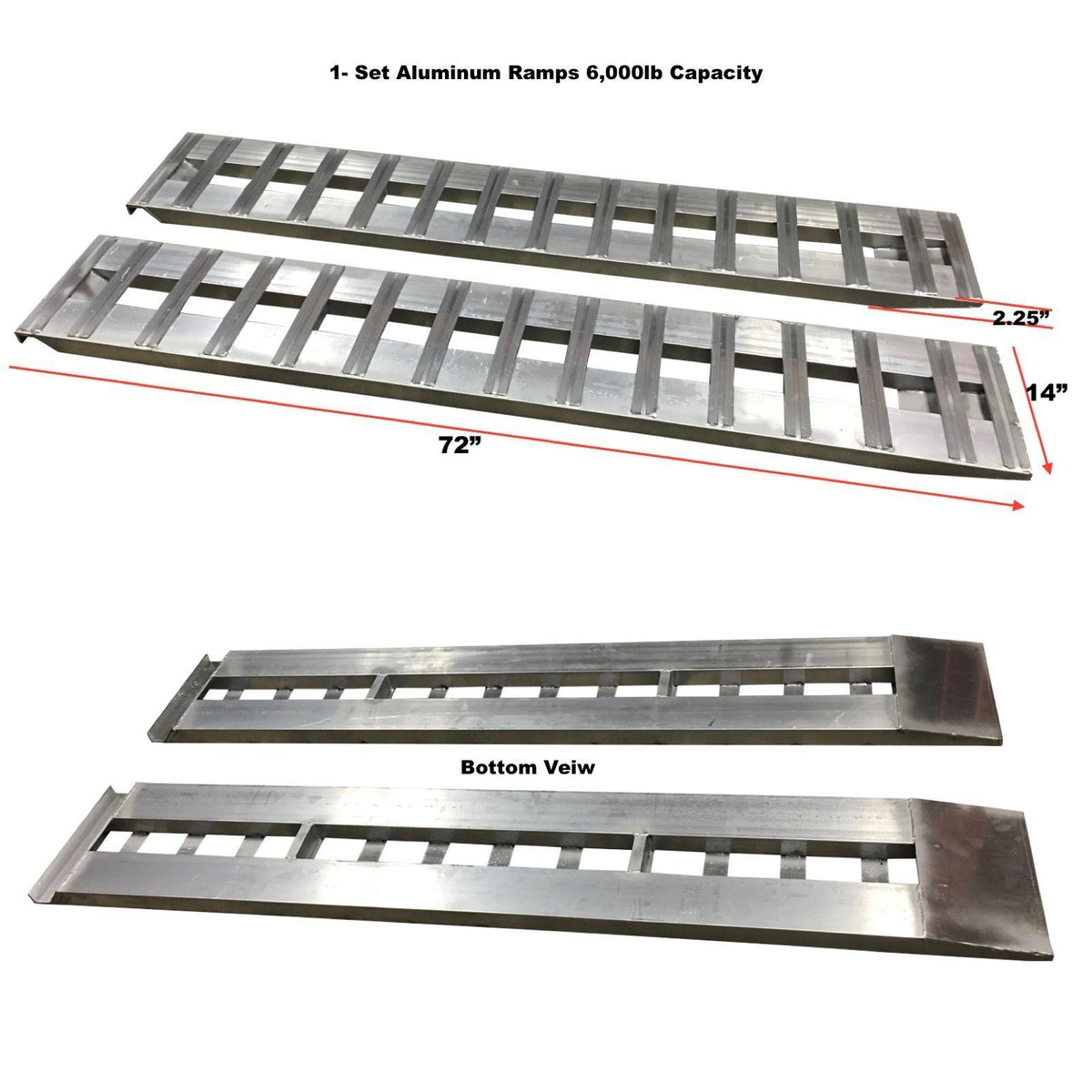 Aluminum Trailer Ramps 6000lb Capacity L4571