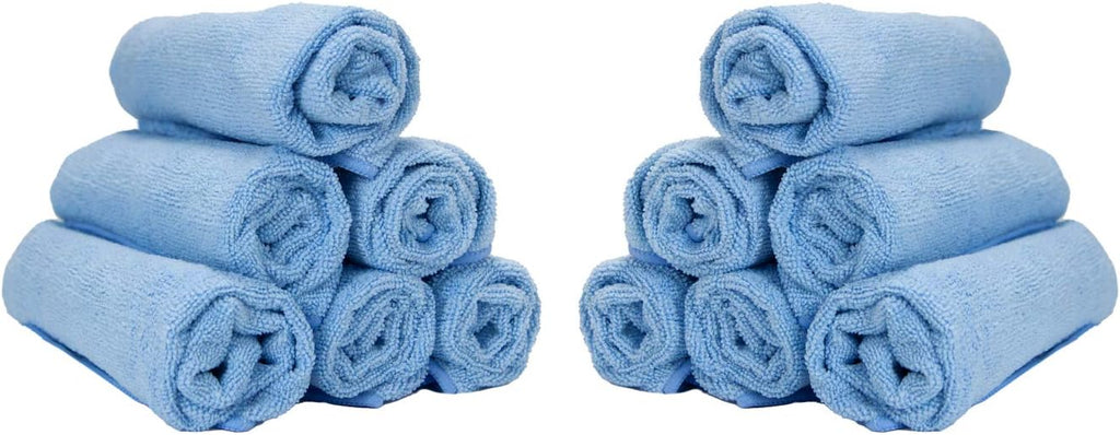 Microfiber Hand Towels 15x24 Blue Y71205