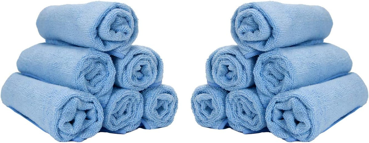 Microfiber Hand Towels 15x24 Blue Y71205