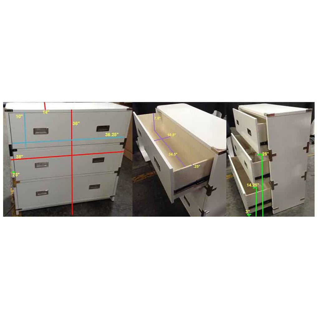 White 3-Drawer Cabinet F3164