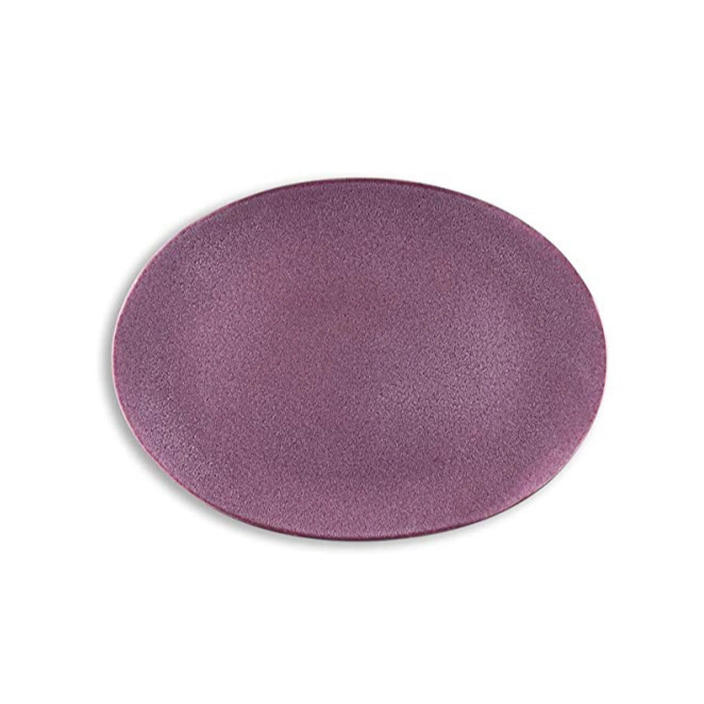 Stoneware Dish 34x45cm Black Lilac M334