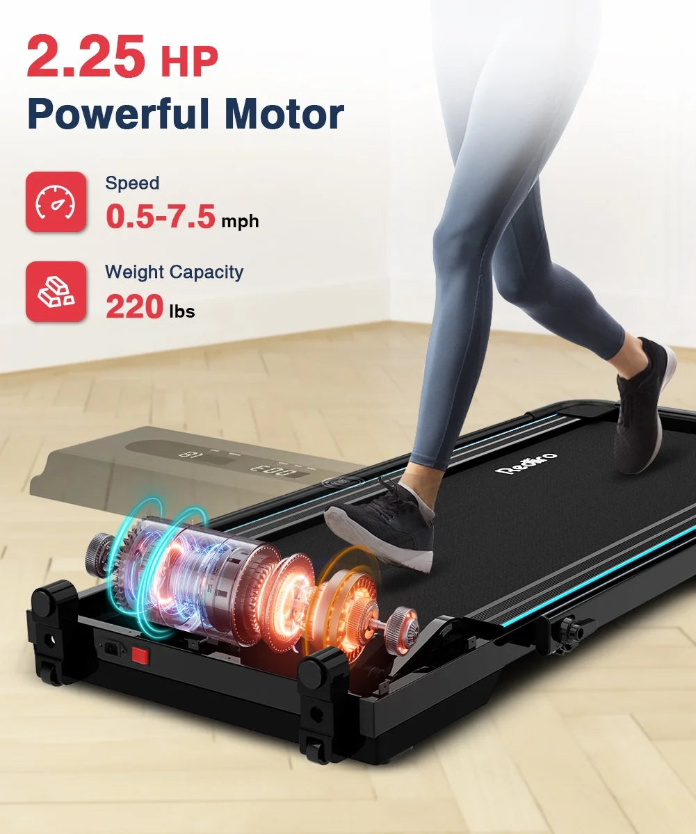 Folding Treadmill with Desk Adjustable Height 265LBS 2.25HP I5953