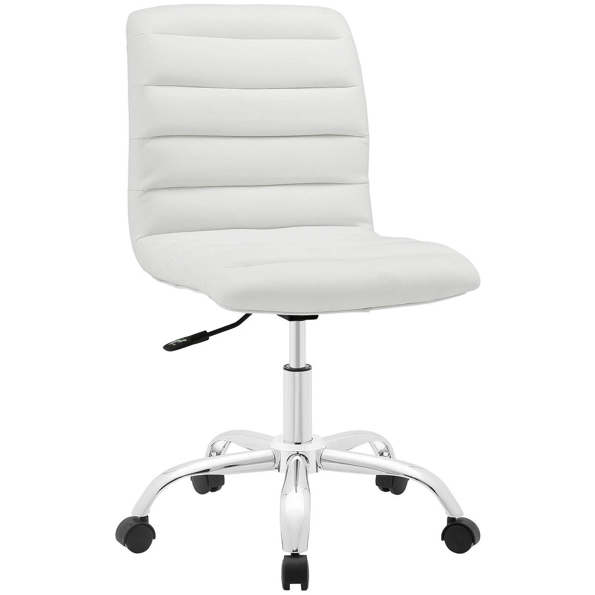 White Mid Back Office Chair O2357