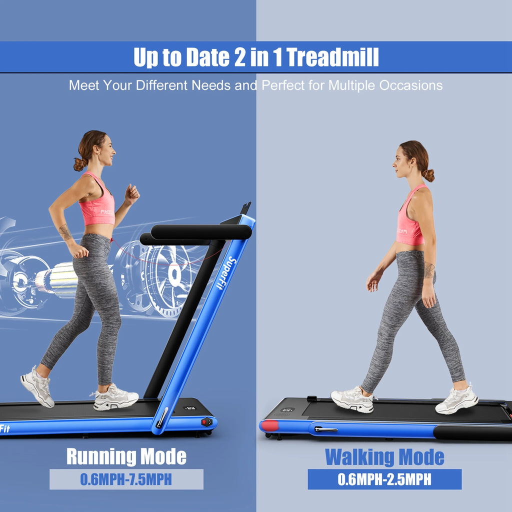 2.25HP Folding Treadmill with Remote Control Black L5116