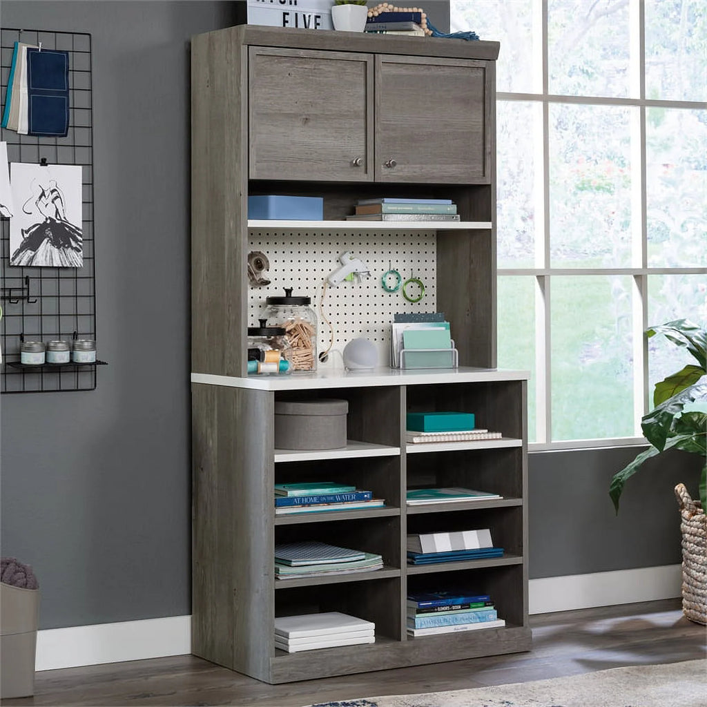 Engineered Wood Storage Hutch in Mystic Oak Finish I263199