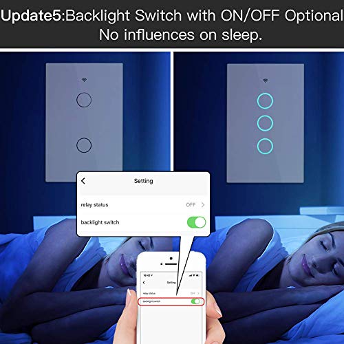 Black 1 Gang Smart Touch Wall Light Switch C444127