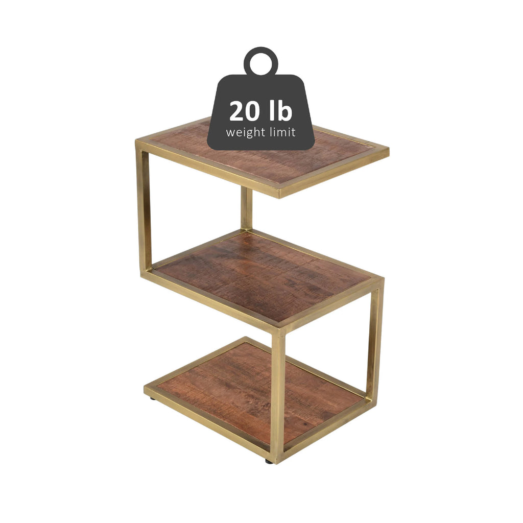 3-Tier Metal Accent Side Table U8027