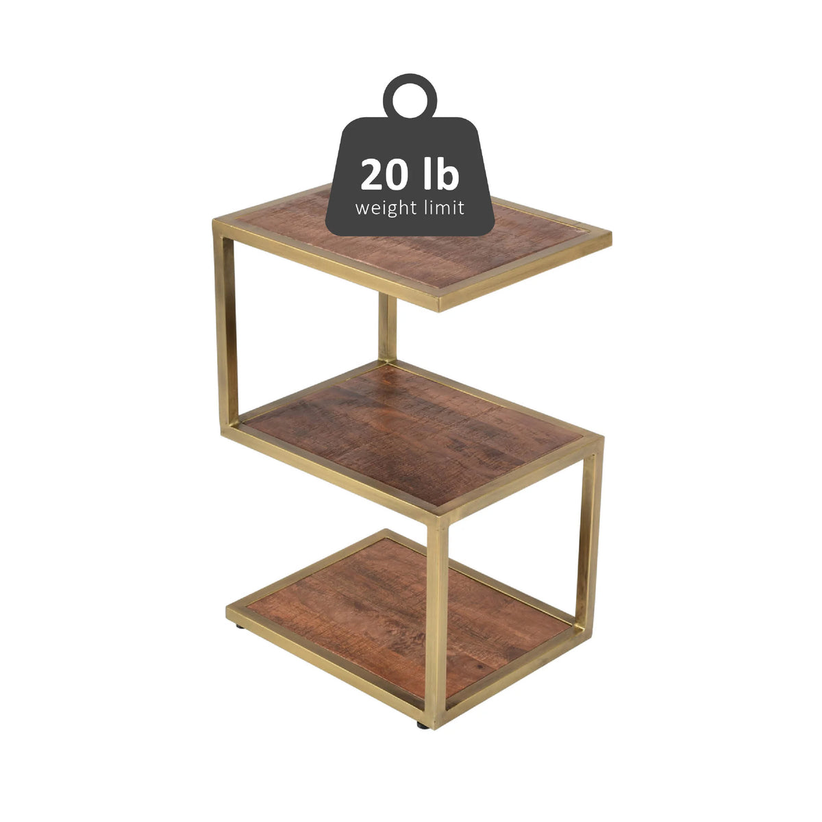 3-Tier Metal Accent Side Table U8027