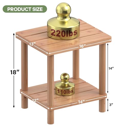 2-Tier Small Outdoor Side Table Y38214