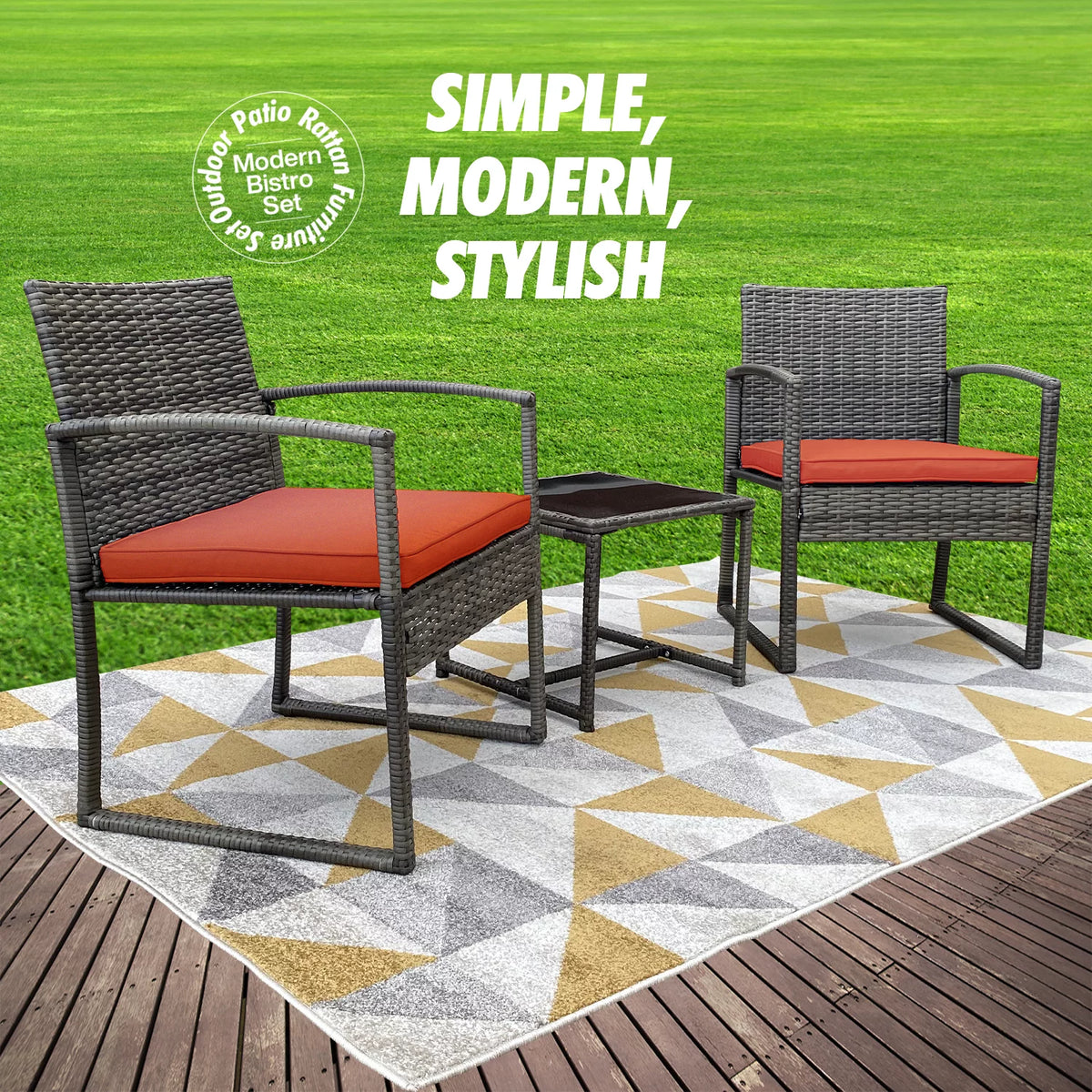 3-Piece Rattan Furniture Set D28404