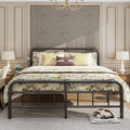 14 Inch King Size Metal Platform Bed Frame with Headboard and Footboard H39776