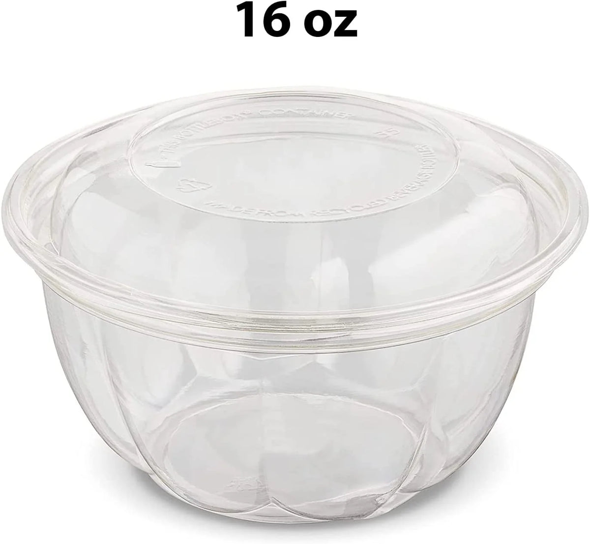 16 oz Clear Disposable PET Plastic Salad Container Pack of 30 L970787