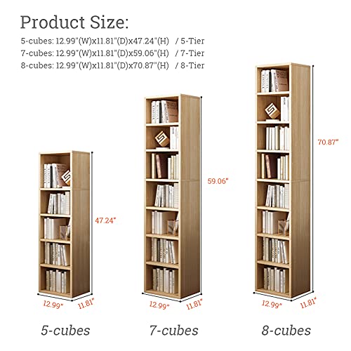 White 71 Inches Tall 8 Lattices Corner Bookcase Y4617
