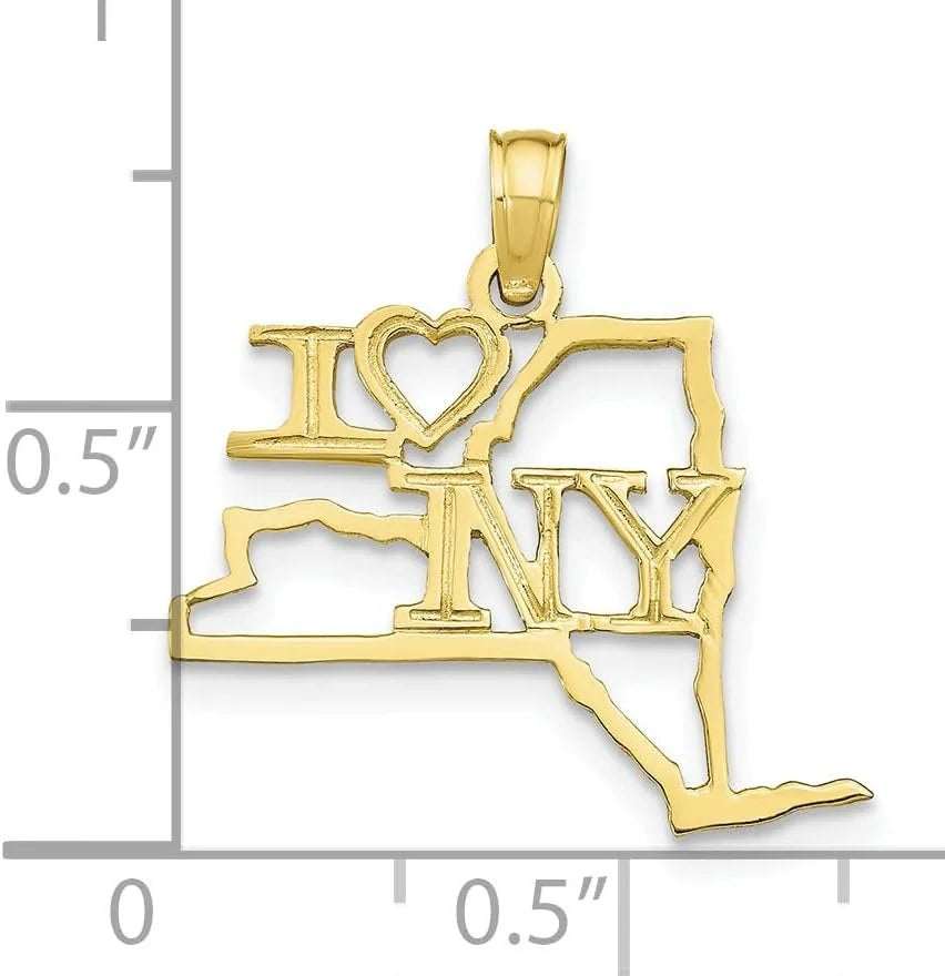 10K Yellow Gold New York State Pendant K442871