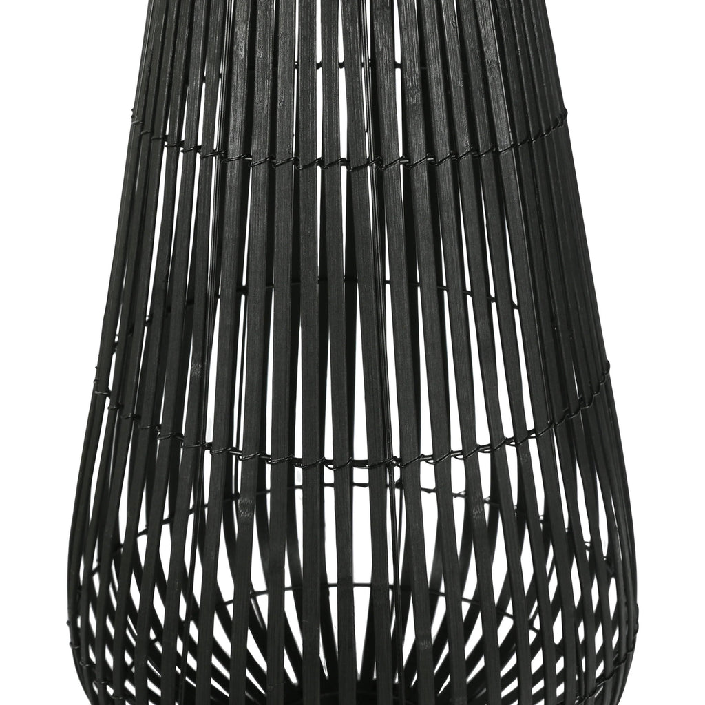 Black Tear Drop Shaped Metal Frame Lantern F5198