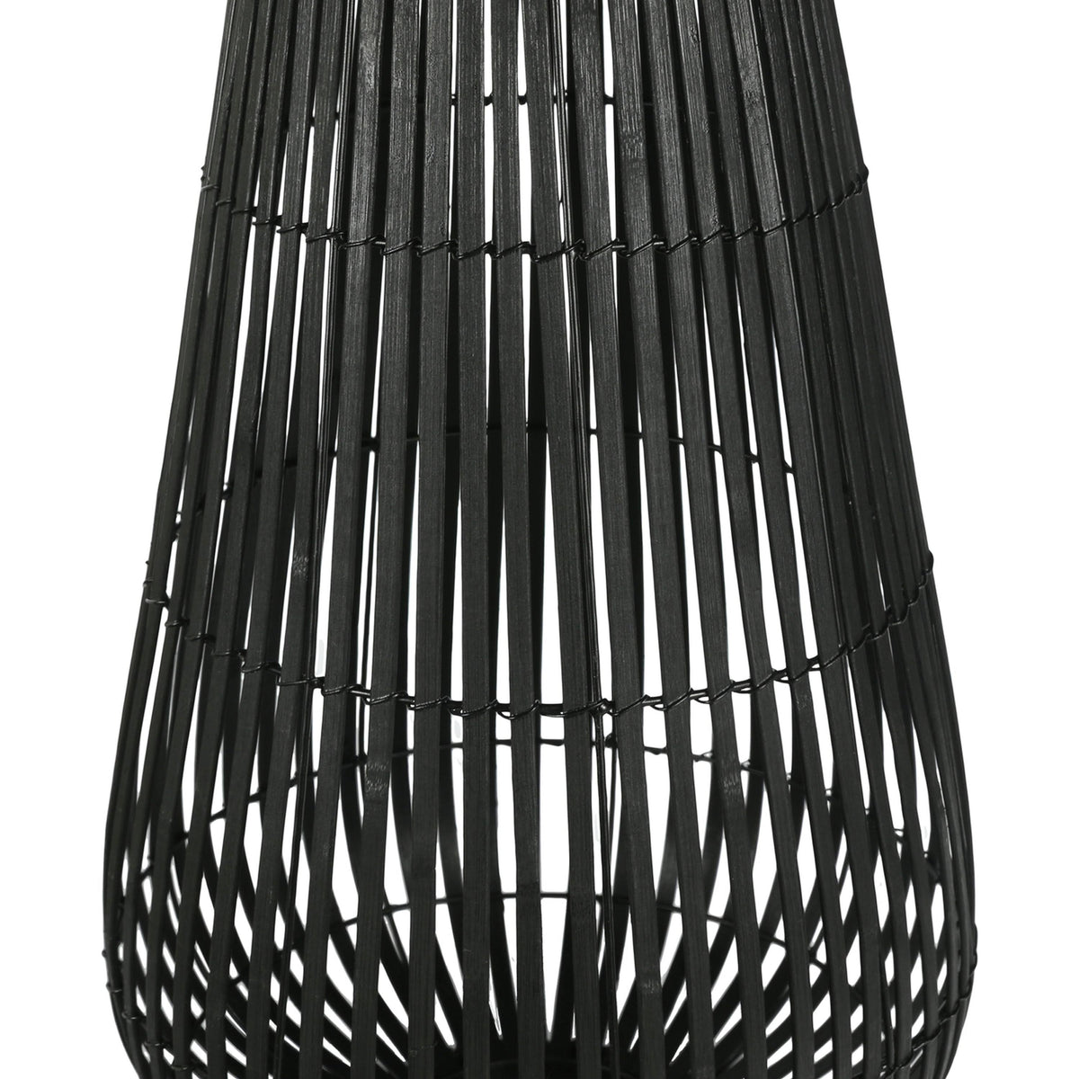 Black Tear Drop Shaped Metal Frame Lantern F5198