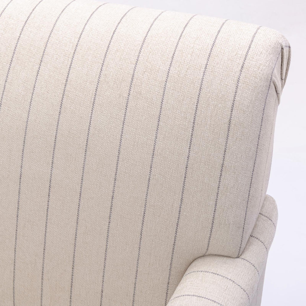 Beige Polyester Fabric Arm Chair O63731