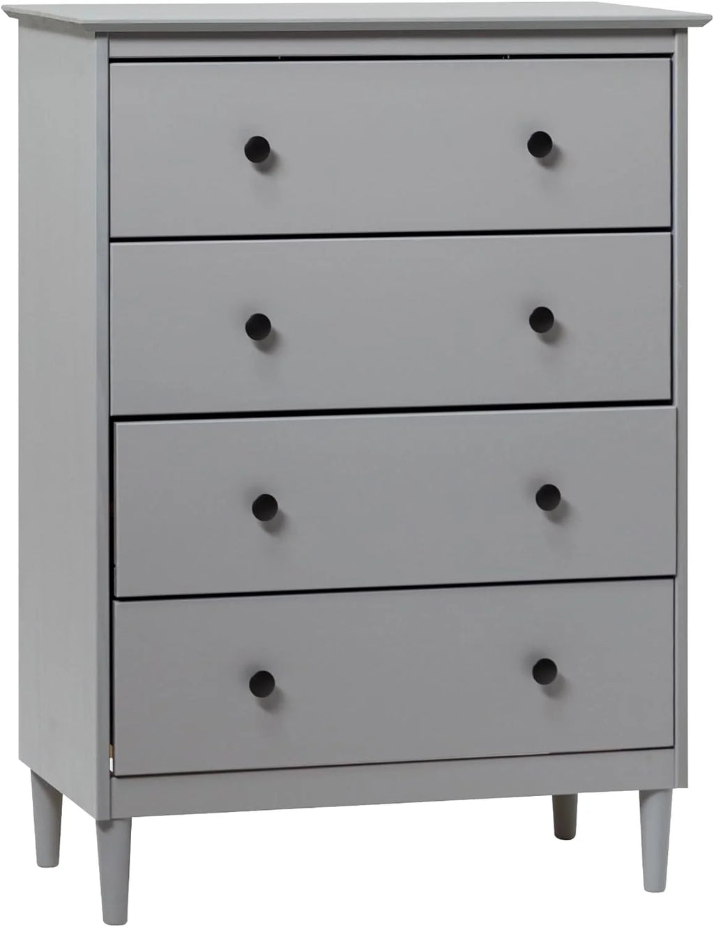 Grey 4-Drawer Solid Wood Dresser A2573