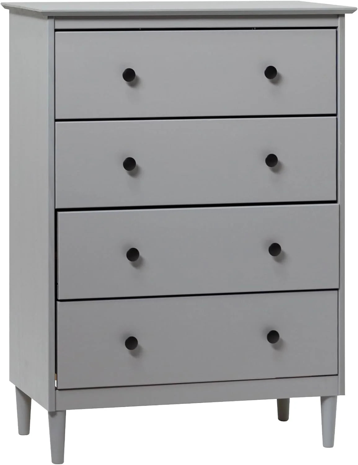Grey 4-Drawer Solid Wood Dresser A2573