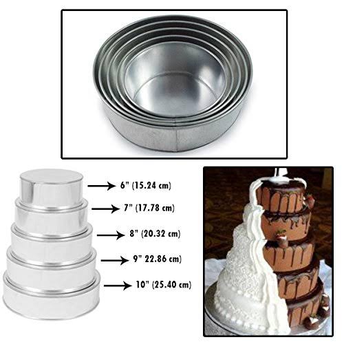 Set of 5 Tier Round Cake Tins Y29938