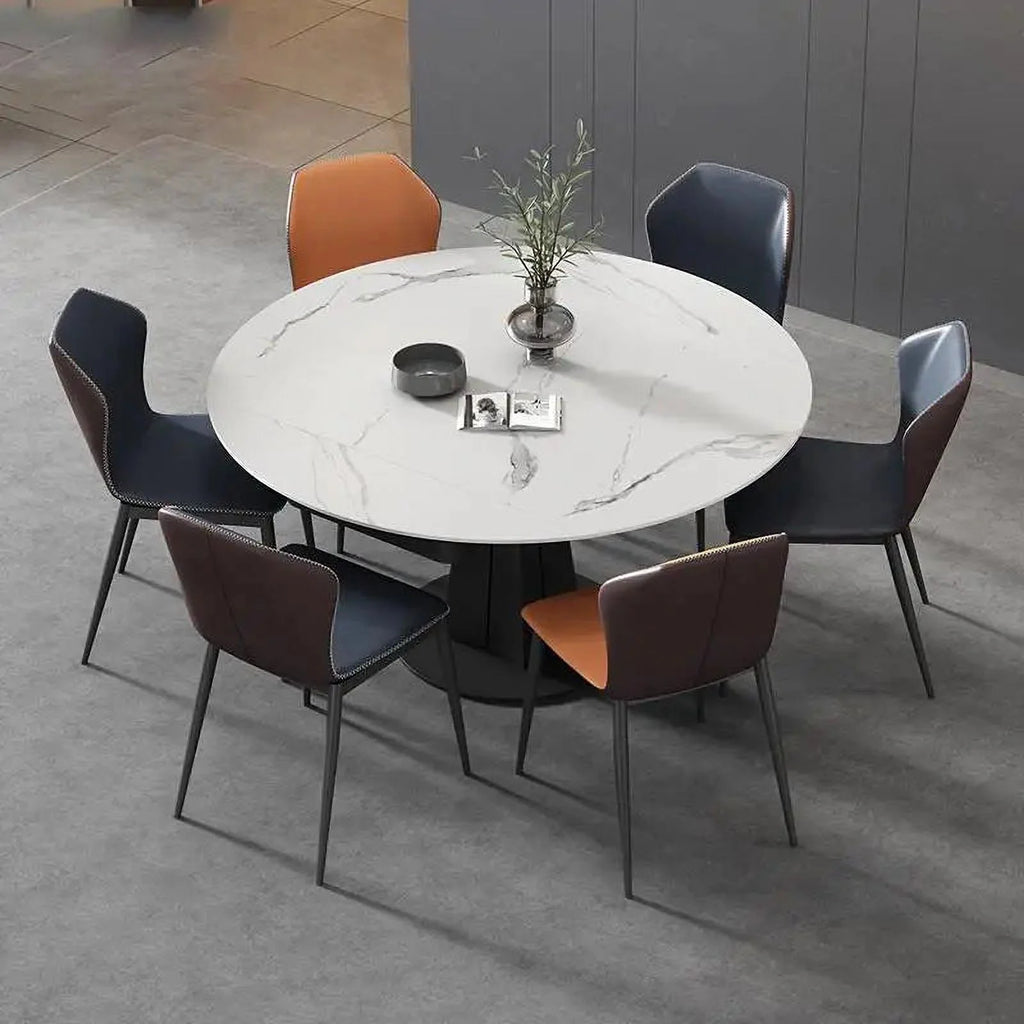 Round Marble Dining Table and Chairs Set F6239